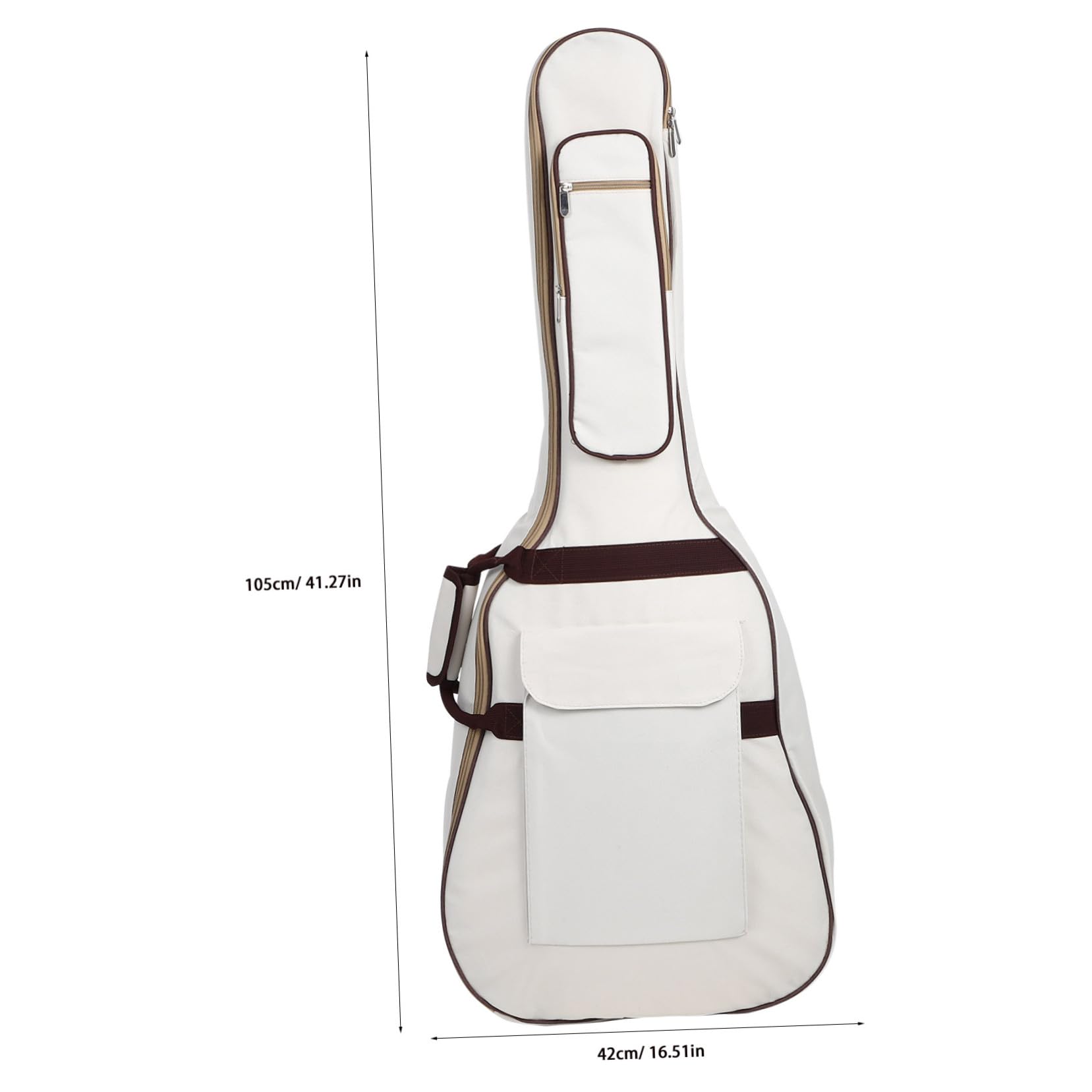 Borsa per Chitarra Classica 40/41 Pollici Oxford Beige Imbottita | Capacità Ampia, Protezione dagli Urti, Design Versatile, Custodia per Strumenti Musicali