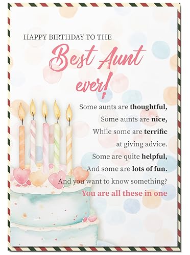 Blinkwishes BIRTHDAY24 Birthday Card For Aunt cover