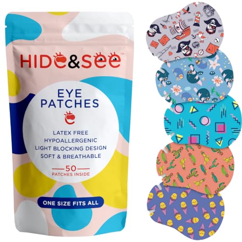 Adhesive Eye Patches for Kids Skincare (Explorer)- Baby Eye Patch for Lazy Eye Treatment - Fun Hypoallergenic Kids Eye Patches for Amblyopia (50 Pack)