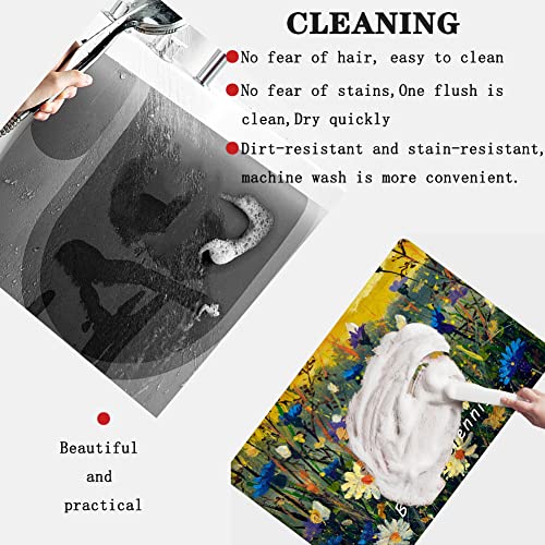 Tapis de bain antidérapant en microfibre grise de qualité supérieure - 7