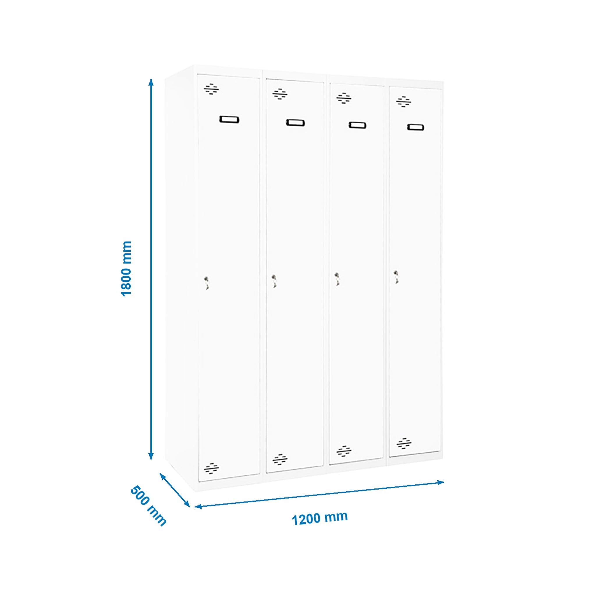 Taquillas Metálicas 1800x1200x500 mm 1 Puertas - Simonlocker