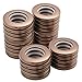 Coolty 32pcs Anelli per Tende con Occhielli Plastica Rotondi Anello a Basso Rumore per Camera da Letto Soggiorno Tenda Fibbia, 40 mm diametro Interno (Caffè)