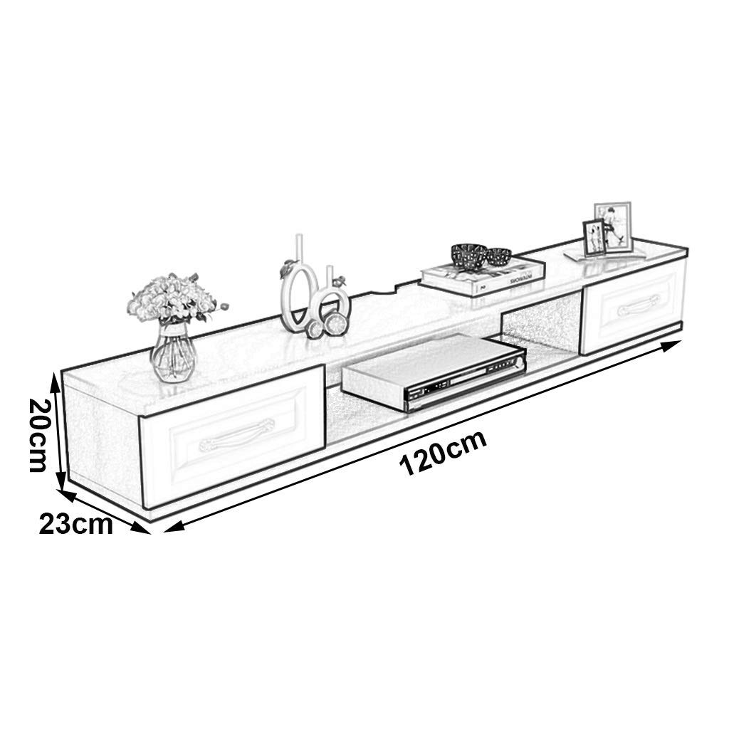 Mensola sospesa Mobile TV a Muro Supporto TV Moderno Galleggiante Mobili per Console Supporti TV Rack per schede TV Console multimediale Centro di intrattenimento per Lettori Blu-R
