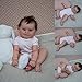 OUUUKL Poupée Renaître - Poupées Nouveau Nées 20 Pouces Smile Reborn Baby Dolls Newborn Reborn Soft Silicone Full Baby Dolls avec Cheveux Bruns pour Garçons et Filles Mères Débutantes