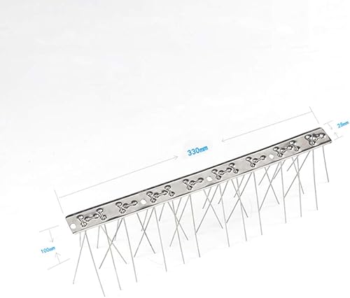 Miniatura 9 de Happyami - Pacas de paloma de acero inoxidable, antiescalada para pared, repelente de pájaros, picos disuasorios para palomas, pájaros pequeños,