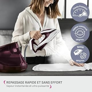 Calor Pro Express Vision, Centrale Vapeur Haute Pression, 8,3 Bars, Débit vapeur 680 g/min, 5 réglages, Technologie LED Vision, Fabriqué en France, GV9810C0