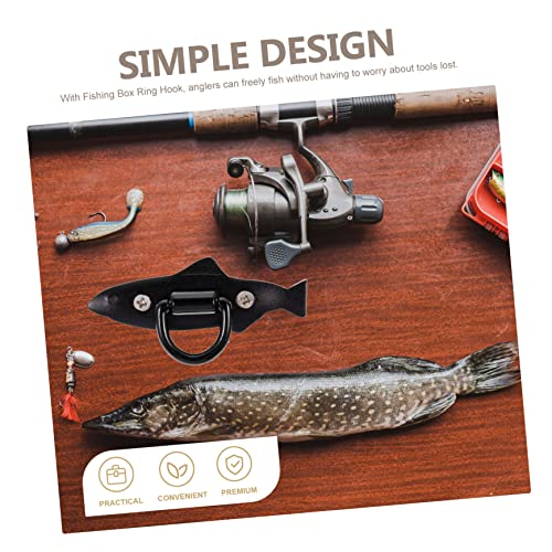 UKCOCO Fishing Box Hook Multifunctional Metal Ring Hook for Outdoor Fishing Gear Compact Design for Easy Storage and Accessibility Lightweight Accessory and Mountaineering