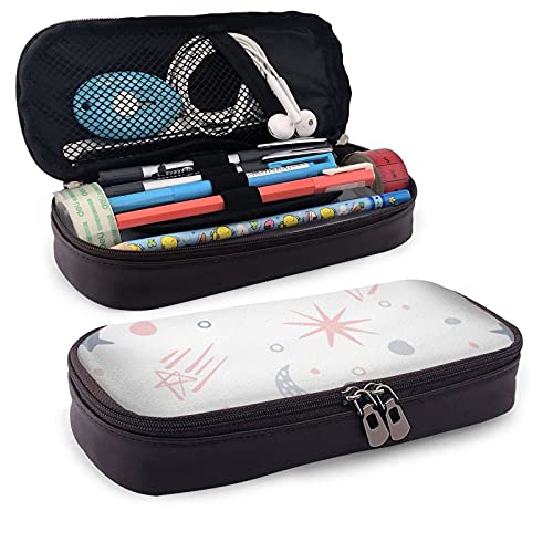 Pencil Bag Stars Moon Design Baby Pen Case Stationery Pouch Zipper Bag for Pens/Pencils Highlighters/Gel Pen/Markers/Eraser and Other School