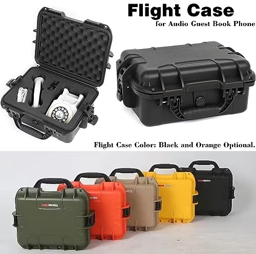 Audio Guest Book Wedding Phone Audio GuestBook with Flight Case, Record Customized Audio Messages Guest Book for Parties Weddings Birthdays Rentals Confessions Special Occasions