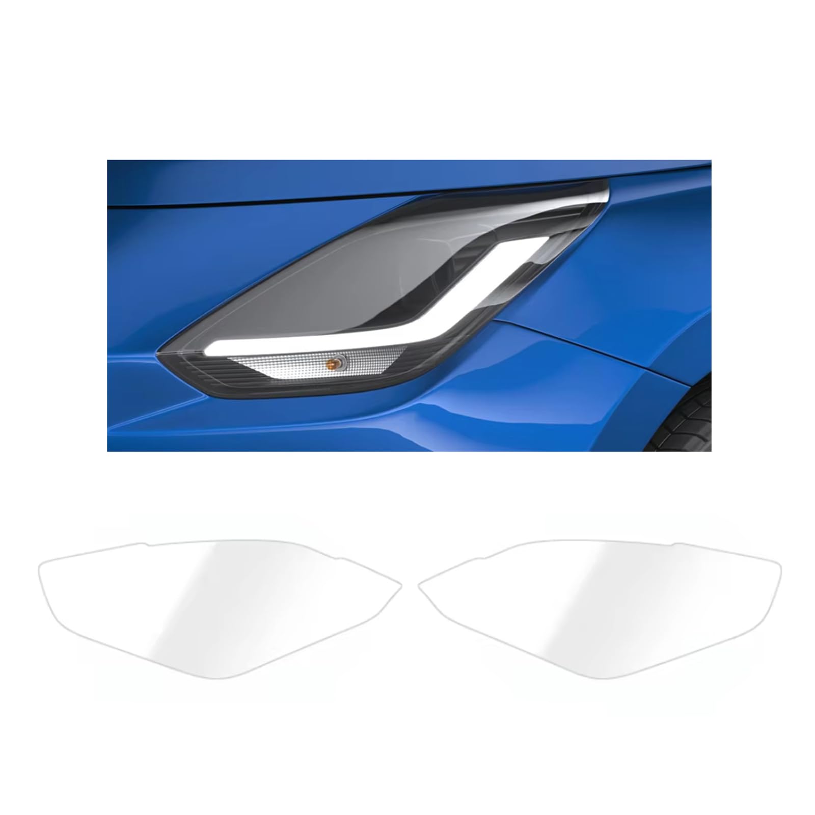 Headlight Film for Suzuki Swift 2017-2023, 1Set Transparent/Smoke Black Car Headlight TPU Protective Film