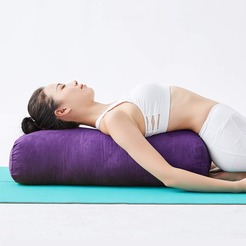 AIZYR Relleno De Algodón De Alta Elasticidad Almohada De Refuerzo De Yoga, Almohada De Meditación Rectangular con Asa De Transporte para Yoga Restaurativo,Verde