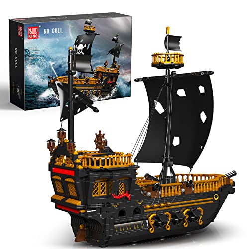 Mould King Gull Pirate Ship Building Set Toy, Ship Model Building Blocks Toys 13138, Simulation Ship Model Building Bricks Toy For Movie Fans And Kids 14+ Years(1288 Pieces) #TOP15