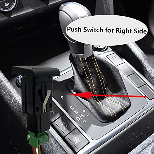 Image of Red Led Car Push Button Switch with Wires for VW Volkswagen Amarok 3Amp 12V (SPOT Lights-Right Side)