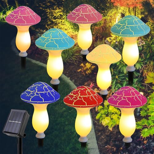 8 Stück Garten Solarleuchten für Außen, Pilze Solarlampen für außen Garten, Solar Powered Pilz Garten Pfahl Lichter Solar Pilzlampe Leuchtpilze Led Deko für Outdoor Weg Terrasse Gärten Rasenflächen 8 Stück Garten Solarleuchten für Außen, Pilze Solarlampen für außen Garten, Solar Powered Pilz Garten Pfahl Lichter Solar Pilzlampe Leuchtpilze Led Deko für Outdoor Weg Terrasse Gärten Rasenflächen