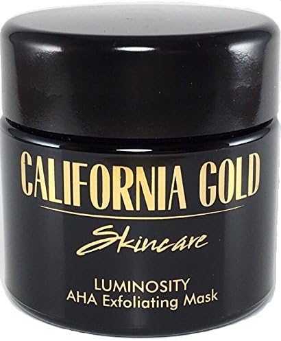 AHA Exfoliating Mask"LUMINOSITY" - CALIFORNIA GOLD SKINCARE - Anti-Aging Microdermabrasion Facial Scrub Reduces Appearance of Fine Lines and Smoothes Skin Texture 3oz, LUXURY Spa Treatment for Home