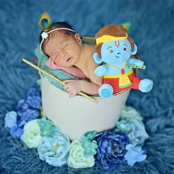Image of HUG 'n' FEEL SOFT TOYS - Krishna JI 25cm Soft Toy Plush Toy | Big Stuffed Animal | Ultra Soft, Huggable & Cuddly Gift for Kids, Girls, Boys | Perfect for Birthday, Valentine's Day