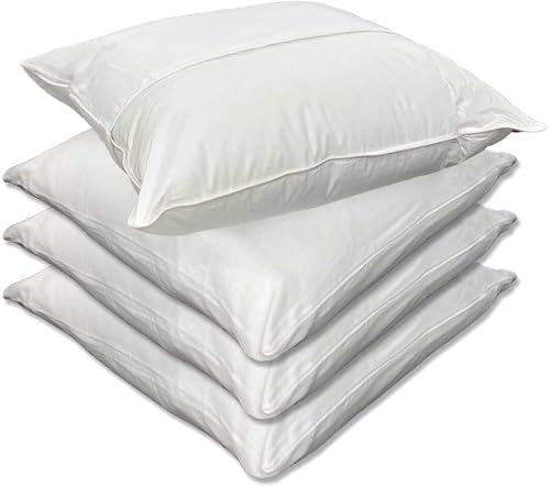 Lot de 4 Housses protège-Oreiller 50x70 cm Alpes Blanc