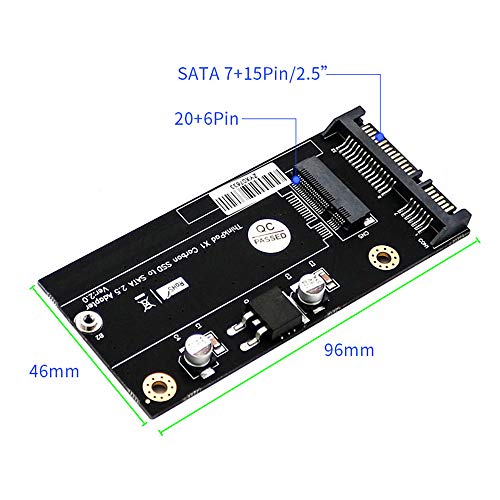 Adaptador SSD 20+6 Pin a SATA para Lenovo X1 Carbon miniatura 2