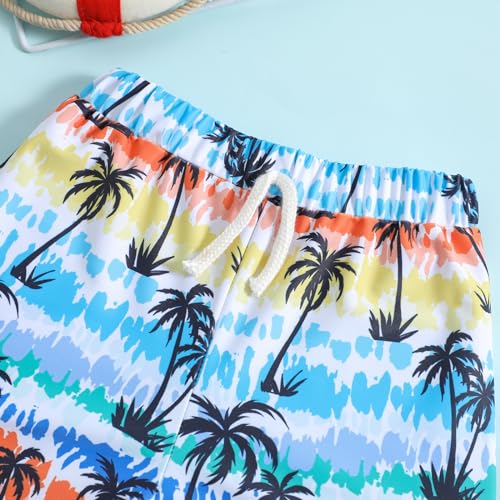 Image of Ohrwurm Baby Boy Swim Trunks Cartoon Print Elastic Waist Swimming Shorts Beach Board Bathing Suit Swimwear