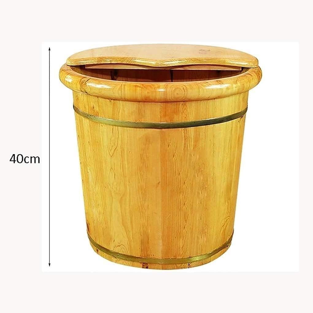 Pediluvio Vasca da Bagno Barilotto per piedi,Secchio da bagno in legno per massaggio,Fatto a mano,Pediluvi Superficie liscia,Accessori per il bagno presenti