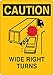 Condor, 34GM26, Caution Sign, 10 in. H x 7 in. W, Vinyl