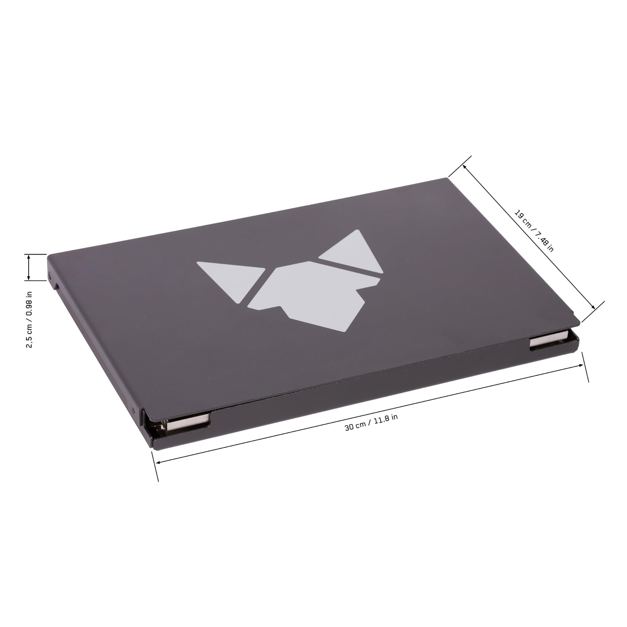 FENNEK - Barbecue au charbon de bois Grill - acier inoxydable - portable/démontable - pour camping/trekking/voyage en van/barbecue dans le jardin ou la nature