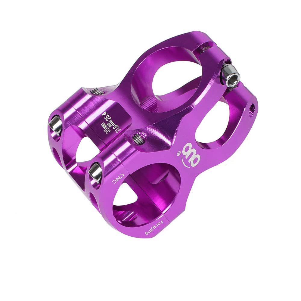 Potence de guidon de vélo en alliage d'aluminium CNC ultra léger et creux pour la plupart des vélos, vélos de route, VTT, BMX, fixie Gear, cyclisme (violet)