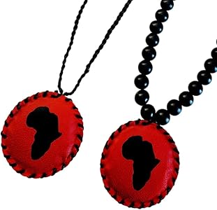 Amazon.com: Brownskin Things Africa Medallion Necklace in Red