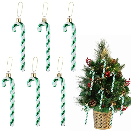 6 Stück Plastik Zuckerstangen, Weihnachtsbaum Anhänger,...