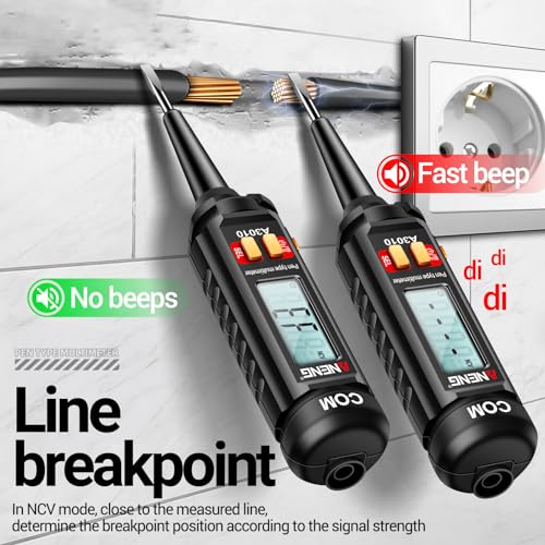 Image of 4000 Counts Pen Type Digital Multimeter, Voltage Tester with Non-Contact Auto-Ranging Recording and Monitoring Data, Resistance, Capacitance, Diode, Frequency, NCV, AC /DC Voltage Tester