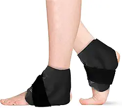 Envoltório De 2 Bolsas De Gelo Para Tornozelo Para Inchaço, Bolsa De Gelo Em Gel Reutilizável Para Lesões No Tornozelo, Terapia De Compressas Frias Para Alívio Da Dor Nos Pés, Tendinite De Aq
