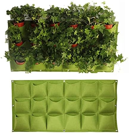 Wand-Pflanztaschen Aus Filz – 18 Taschen Zum Bepflanzen & Aufhängen | Vertikaler Garten Für Kräuter, Blumen & Mehr
