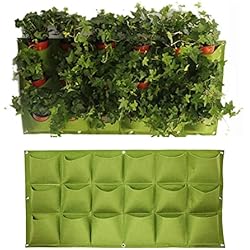 Maceteros Pared Jardin SANON Bolsas para Jardineras Colgantes, 18 Bolsillos para Colgar Macetero Vertical de Pared, Jardin Vertical, Jardín Vertical, Jardin Vertical Pared, Huerto Vertical, para Jardinería, para Jardinería