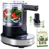 NUTRI-CHOPPER 4D Zerkleinerer Küche elektrisch mit AUTO-BLADE Funktion – BPA-frei – Deutsche Marke – Food Processor Universalzerkleiner Multizerkleinerer Zwiebel Fleisch Nüsse Pesto