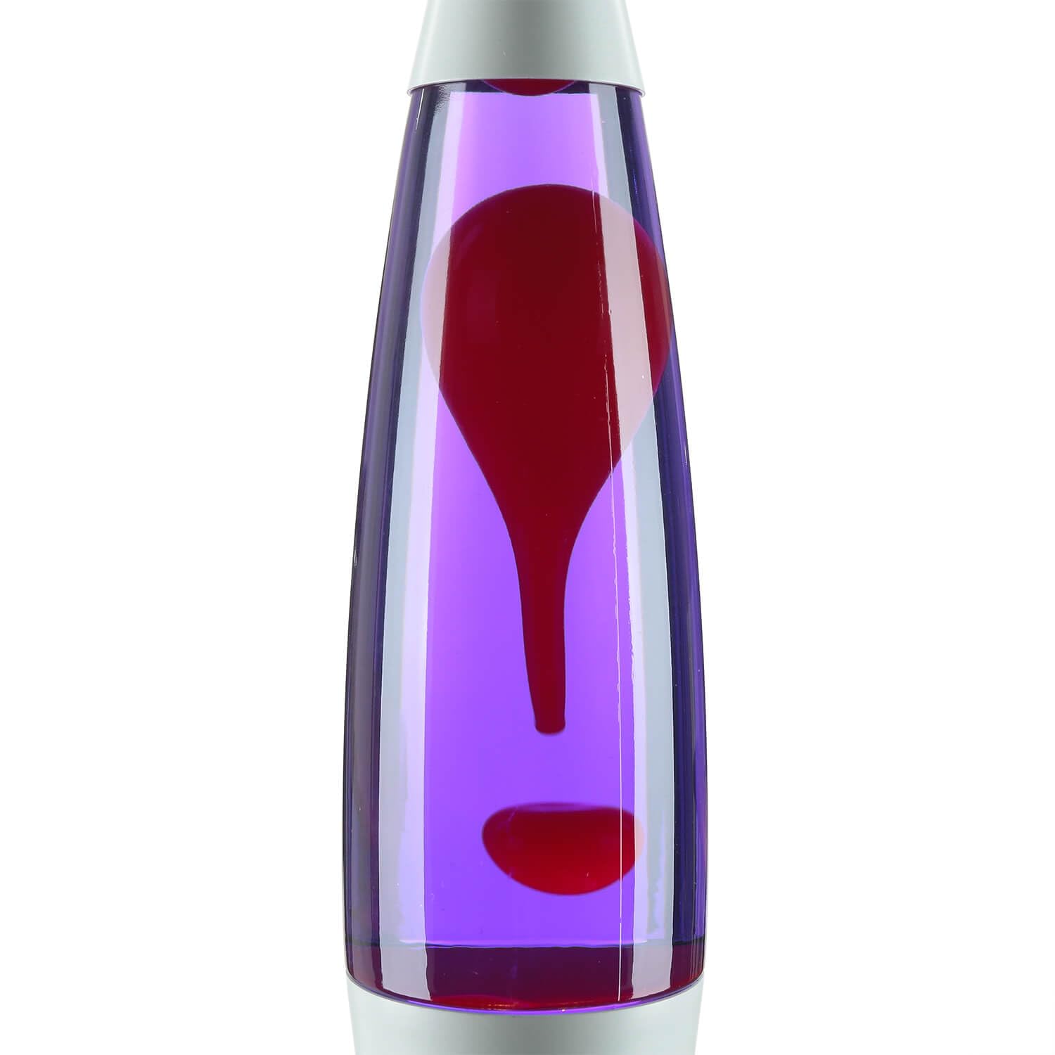 Easylight Lámpara de lava vidrio aluminio blanco púrpura rojo juvenil sala de estar H:40 cm G9 incluido atmosférica retro lámpara de mesa sala de fiestas ROXY