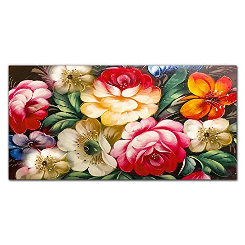 Impression image d'intérieur fleurs tableau toile 140x70cm décoration murale moderne