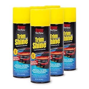 Stoner Car Care 91034–6PK Trim Shine Vinyl and Plastic Aerosol Protectant Coating for Automotive Interior and Exterior Restores OEM Finish and Color, Protects From Fading, 12 Oz, Pack of 6