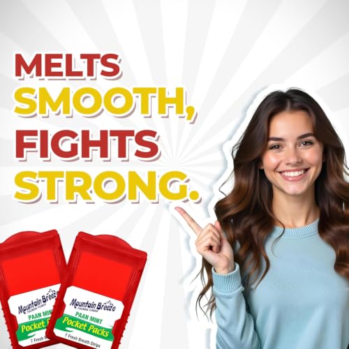 Image of Mountain Breeze Oral Hygiene Mouth Freshener Sugar Free Paanmint Flavoured Breath Strips(24 Strips Each Cassatte)-Pack Of 1(3 Cassette),