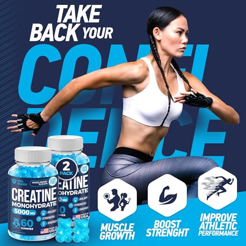 Vita Guard 5000mg Creatine Monohydrate Gummies Formula for Men and Women Ultimate Muscle Builder, Energy Booster & Pre-Workout Supplement (2 Pack) - Image 4