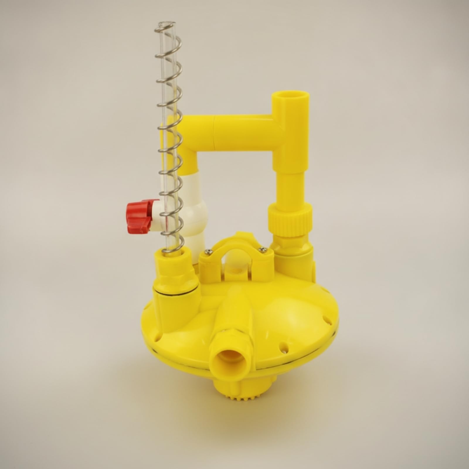 Vieh Druckventil Wasserregler Tränkeventil Druckminderer Leitungsregler aus Und Metall mit Absperrhebel Und Schlauch für Geflügelkäfige Kaninchenställe Bauernhofanlagen