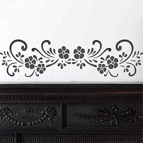 Pochoirs pour murs à motif floral classique pour frise nette - 7