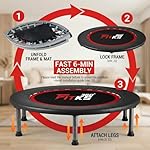 FITKS360 40'' Foldable Fitness Trampoline – Indoor & Outdoor Rebounder with Safety Pad, Includes Interactive Fitness Game for Body & Mind, Supports Up to 400lbs - Image 5