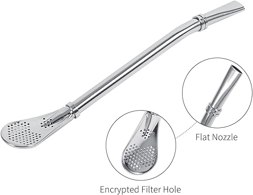 Miniatura 3 de Yerba Mate - Pajita de filtro para beber, 6.18 pulgadas, de acero inoxidable, con filtro de calabaza, reutilizable, para filtrar mate, té de hojas