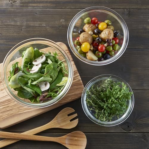 Image of HARIO MXPN-3704 Heat Resistant Glass Bowl, 30.4 fl oz (900 ml), 59.1 fl oz (1,500 ml), 78.6 fl oz (2,2