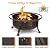 36 Inch Fire Pits for Outside Outdoor Wood Burning Firepit with BBQ Grate Large Heavy Duty Steel Firepit Bowl Bonfire Pit for Patio Backyard Garden Camping