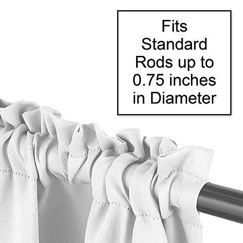 image for Solid Color White Shabby Chic Ruffle Window Treatment Valance for Harp