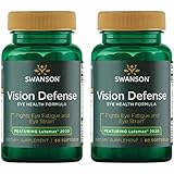 Swanson Vision Defense Antioxidant Vision Health Supplement Lutein Zeaxanthin Astaxanthin Broccoli Extract Bilberry Extract 60 Softgels Sgels