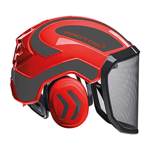 Protos Casque de sécurité intégral Forest avec Protection auditive pour Les travaux forestiers et Le Traitement en Bois, Les activités de déménagement