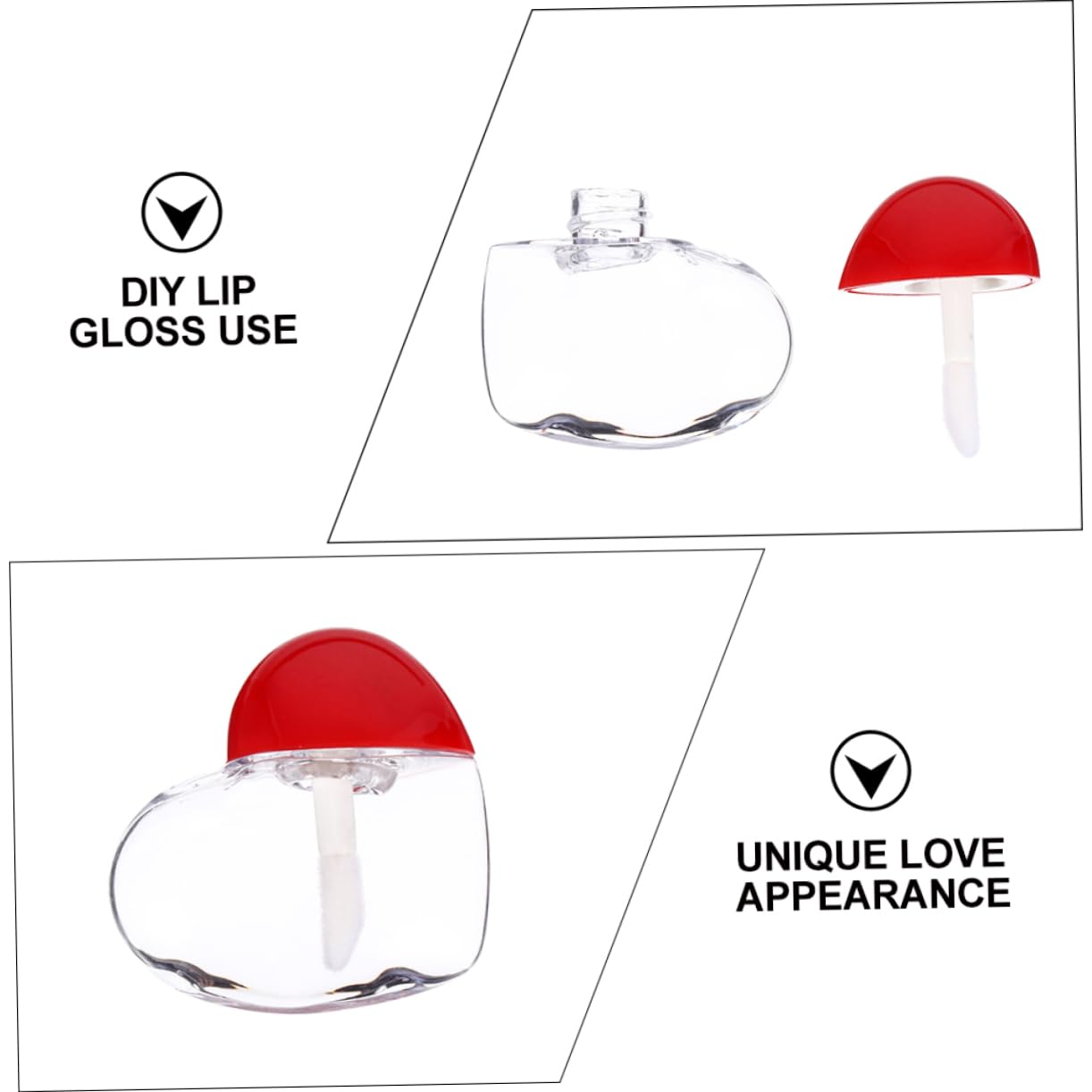 Healvian 50juegos Sets De Botellas De Gloss Labial Reutilizables Forma De De Contenedores Para De Labios y