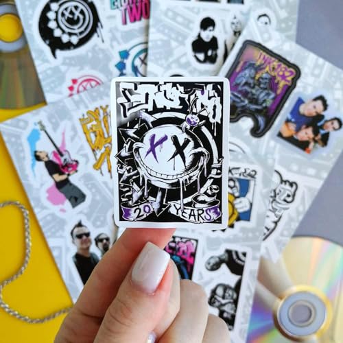 Image of Stickers for Adults, Rock Band Stickers Skateboard, 35 Pieces of Strong Adhesive and Waterproof Decals, Guitar and Laptop Decals for Teens, Gifts for Women & Men